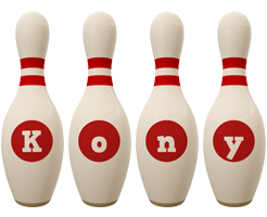Kony bowling-pin logo