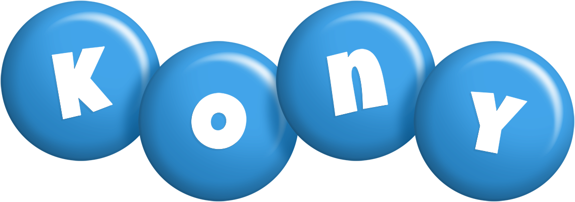 Kony candy-blue logo