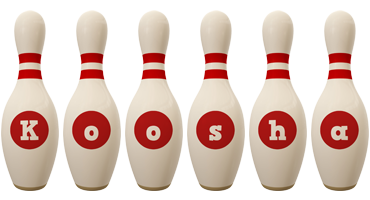 Koosha bowling-pin logo