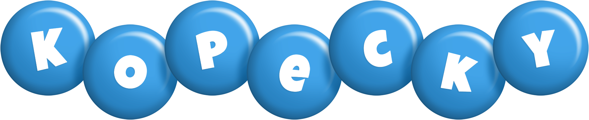 Kopecky candy-blue logo