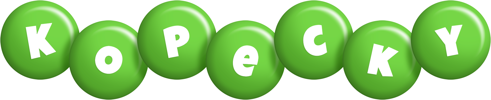 Kopecky candy-green logo