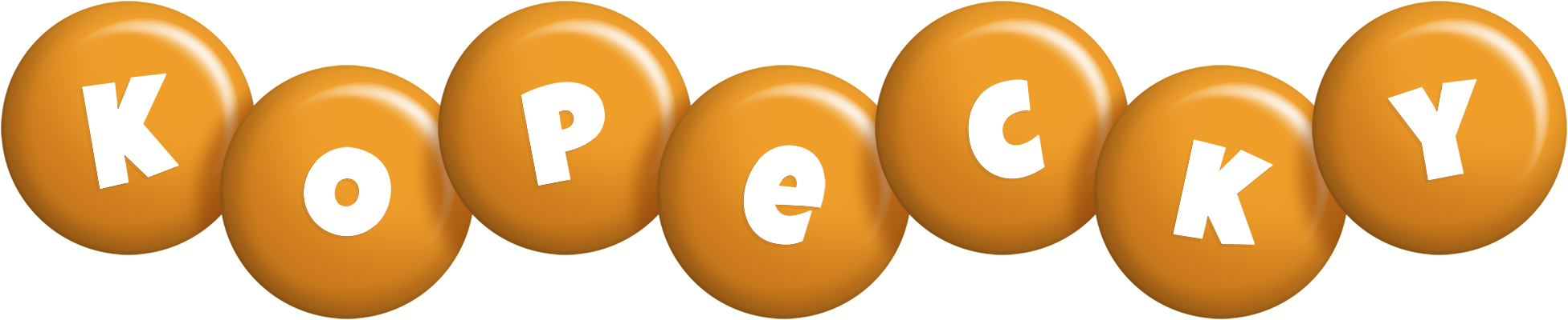 Kopecky candy-orange logo