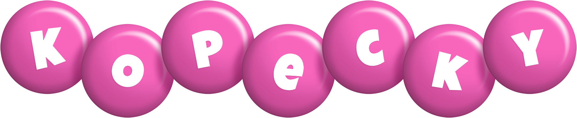 Kopecky candy-pink logo