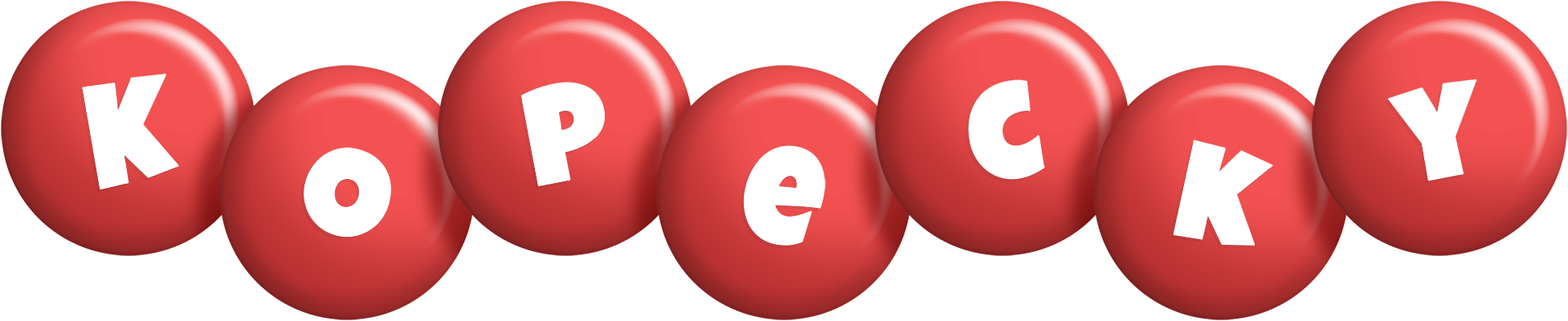 Kopecky candy-red logo