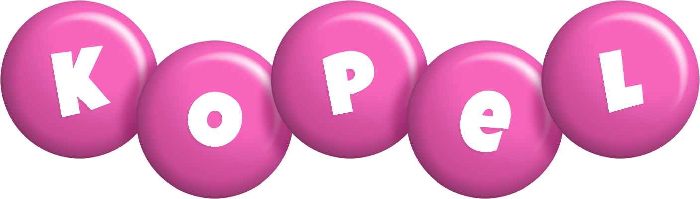Kopel candy-pink logo