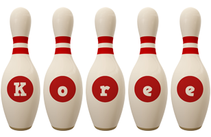 Koree bowling-pin logo