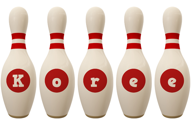 Koree bowling-pin logo