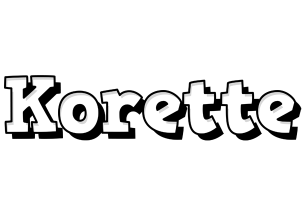 Korette snowing logo