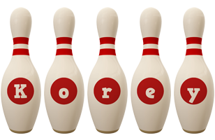 Korey bowling-pin logo