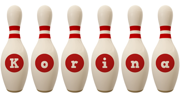 Korina bowling-pin logo