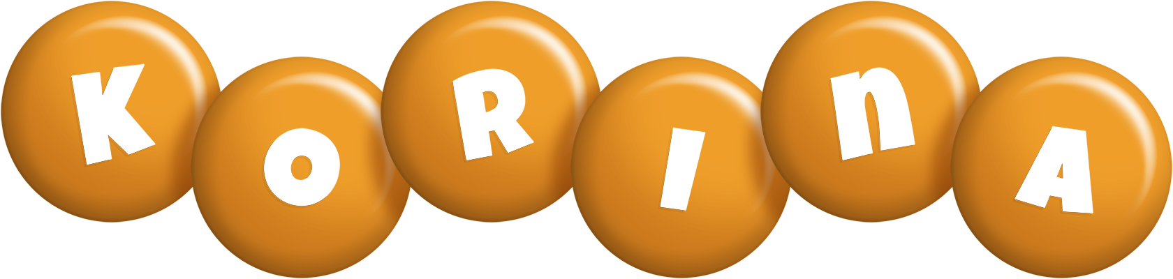 Korina candy-orange logo