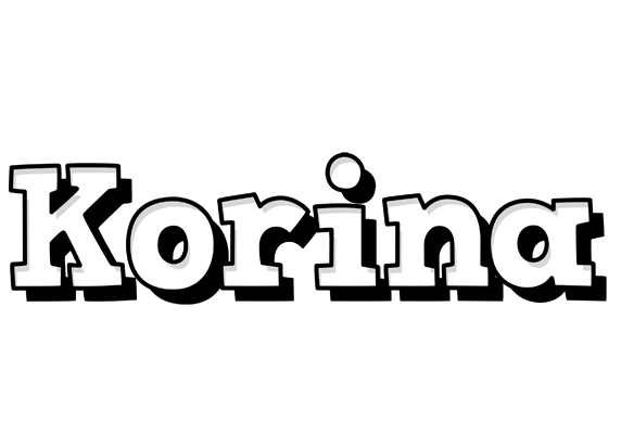 Korina snowing logo