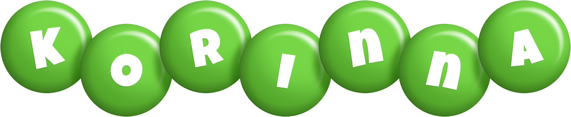 Korinna candy-green logo