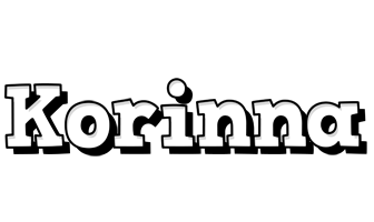 Korinna snowing logo