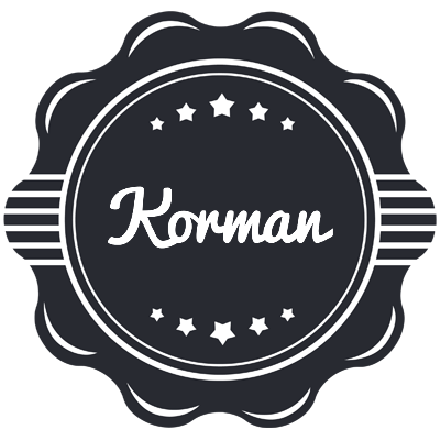Korman badge logo
