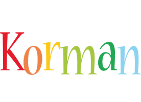 Korman birthday logo