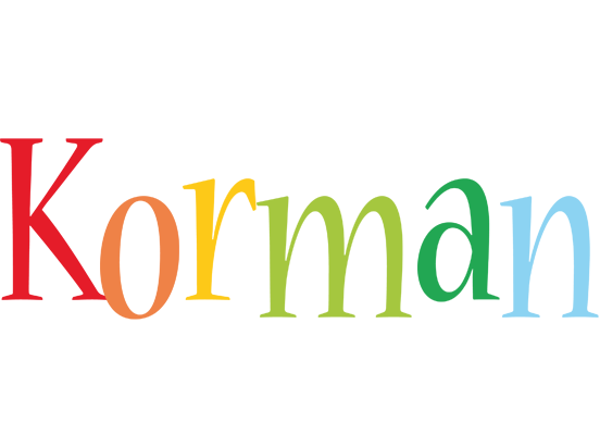 Korman birthday logo