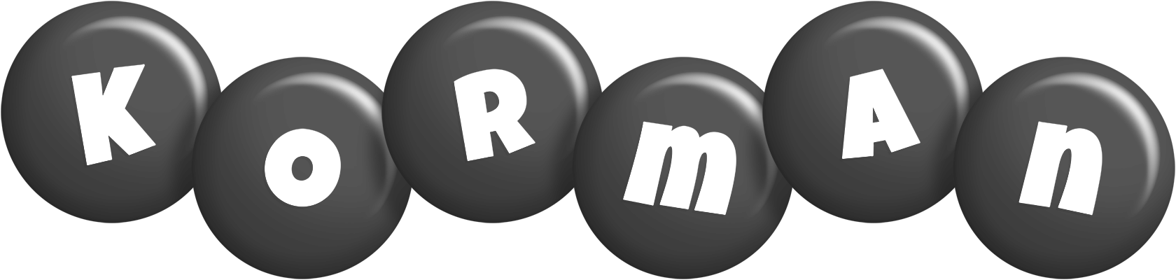 Korman candy-black logo