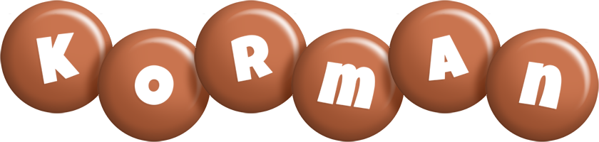 Korman candy-brown logo