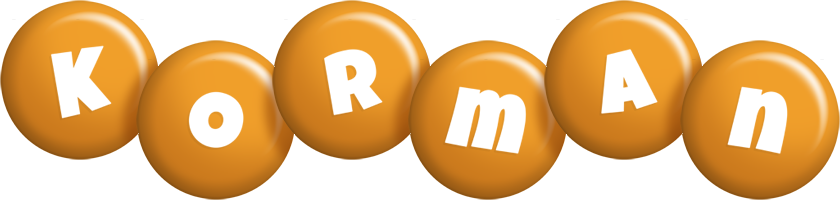 Korman candy-orange logo