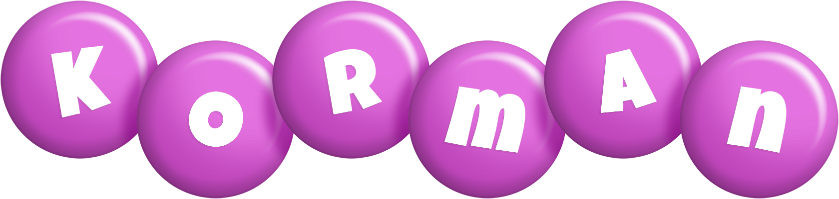 Korman candy-purple logo