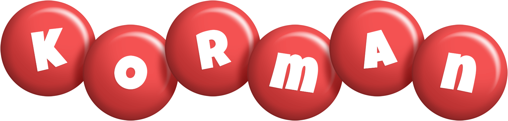 Korman candy-red logo