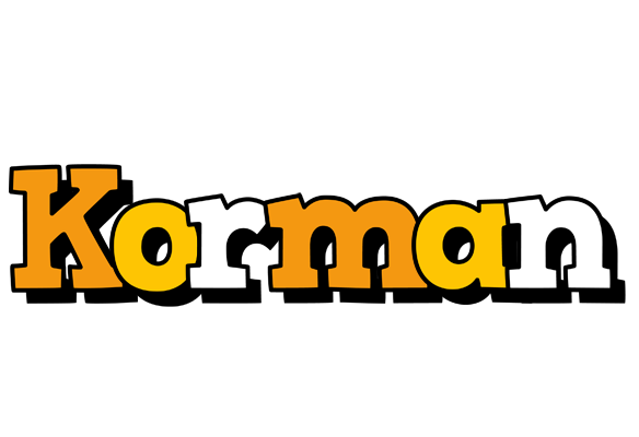 Korman cartoon logo