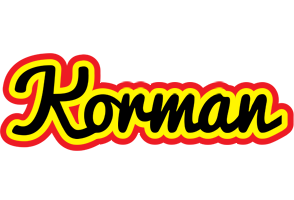 Korman flaming logo