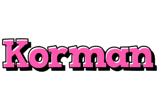 Korman girlish logo