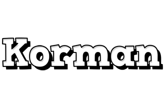 Korman snowing logo