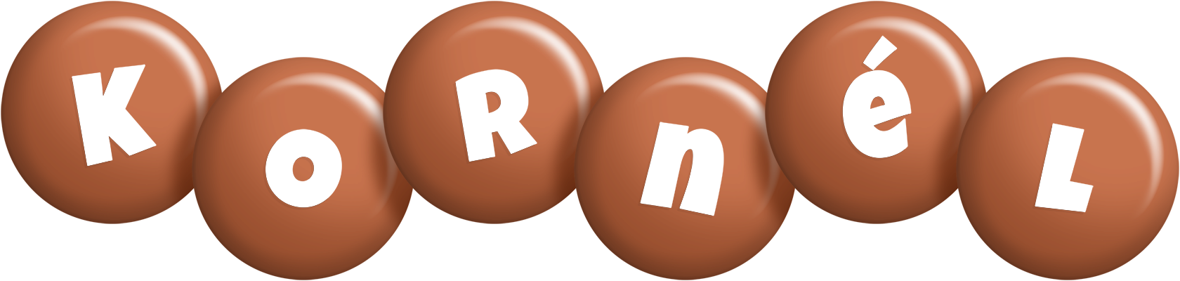 Kornél candy-brown logo