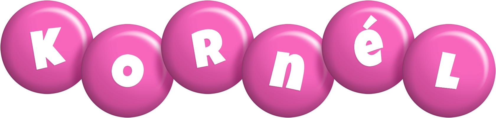 Kornél candy-pink logo