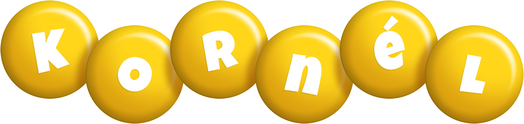 Kornél candy-yellow logo