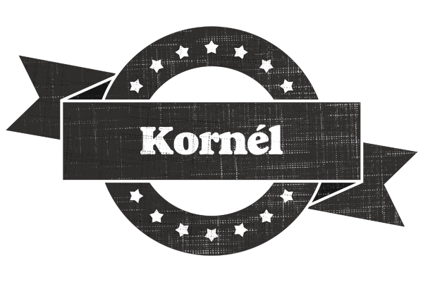 Kornél grunge logo