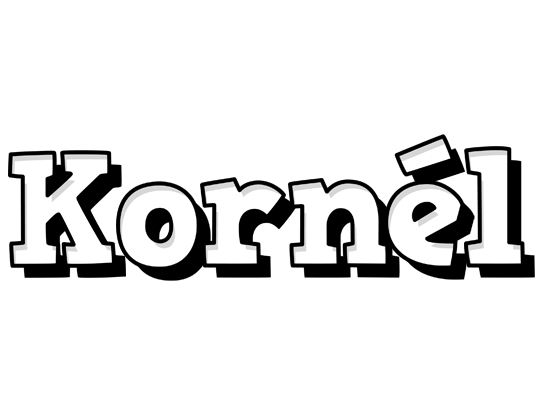 Kornél snowing logo