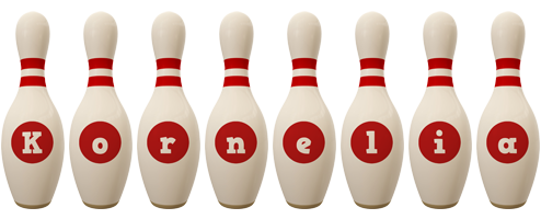 Kornelia bowling-pin logo