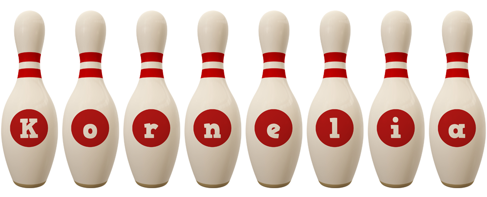 Kornelia bowling-pin logo