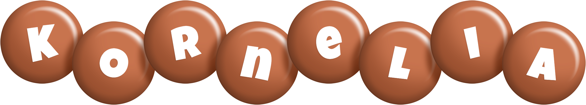 Kornelia candy-brown logo