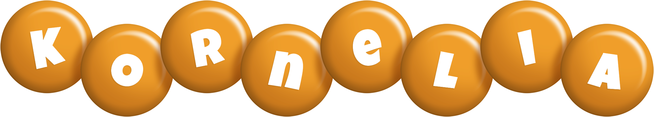 Kornelia candy-orange logo