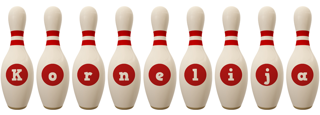 Kornelija bowling-pin logo