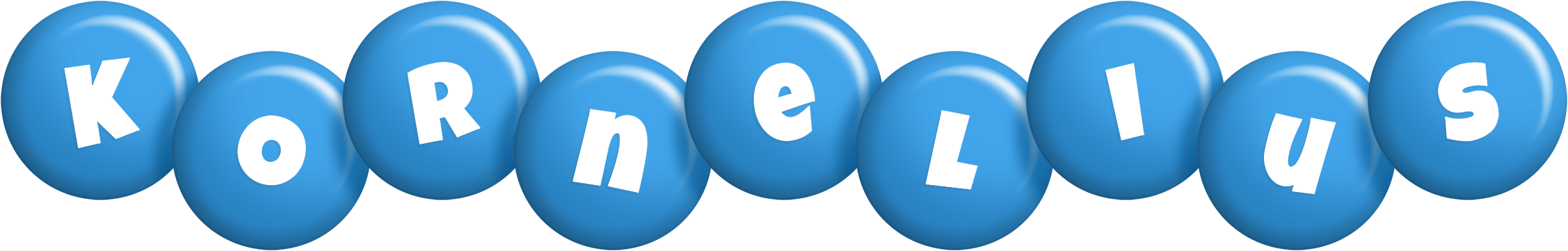 Kornelius candy-blue logo