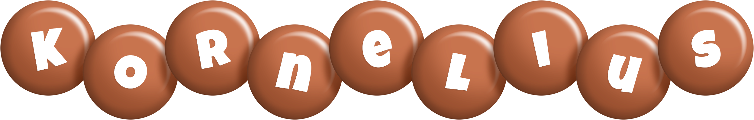 Kornelius candy-brown logo