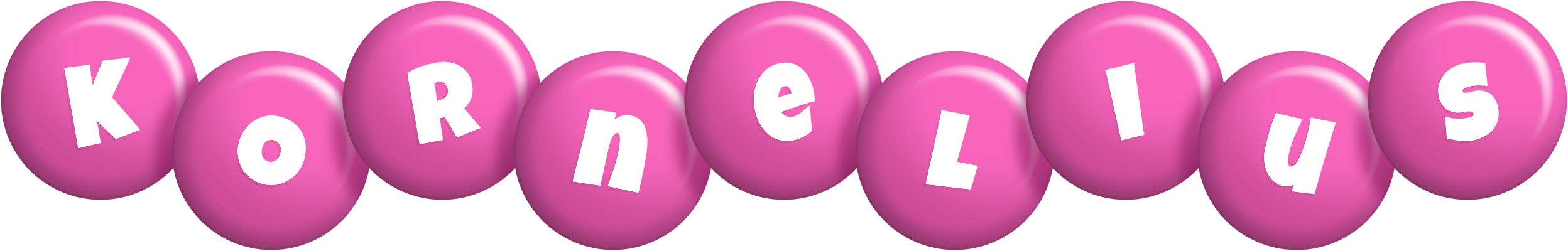 Kornelius candy-pink logo
