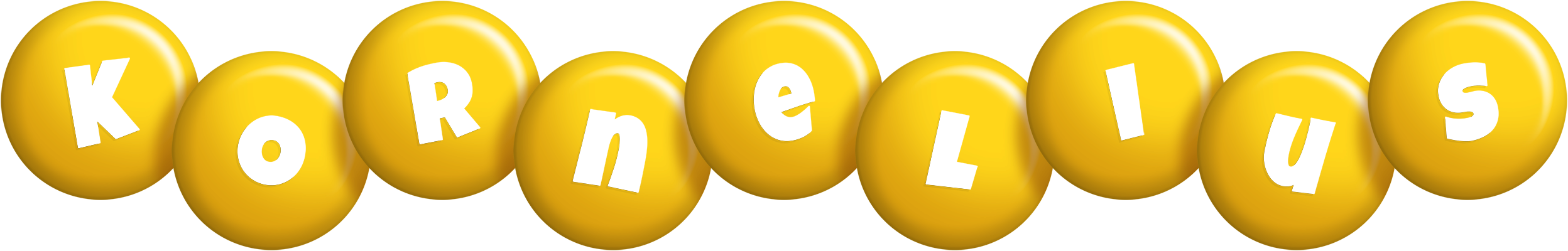 Kornelius candy-yellow logo