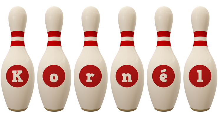 Kornél bowling-pin logo