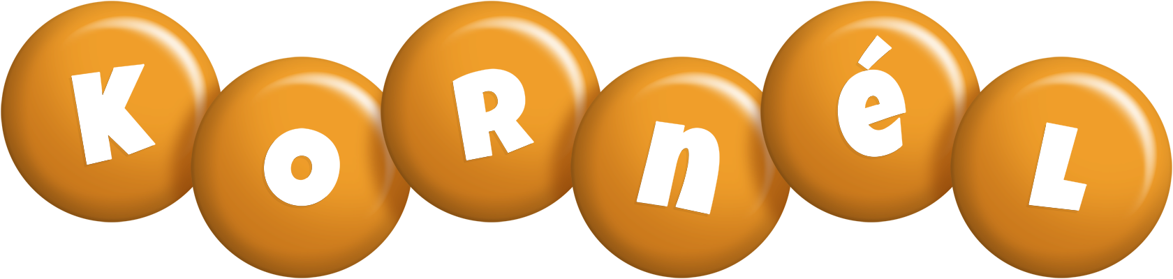 Kornél candy-orange logo