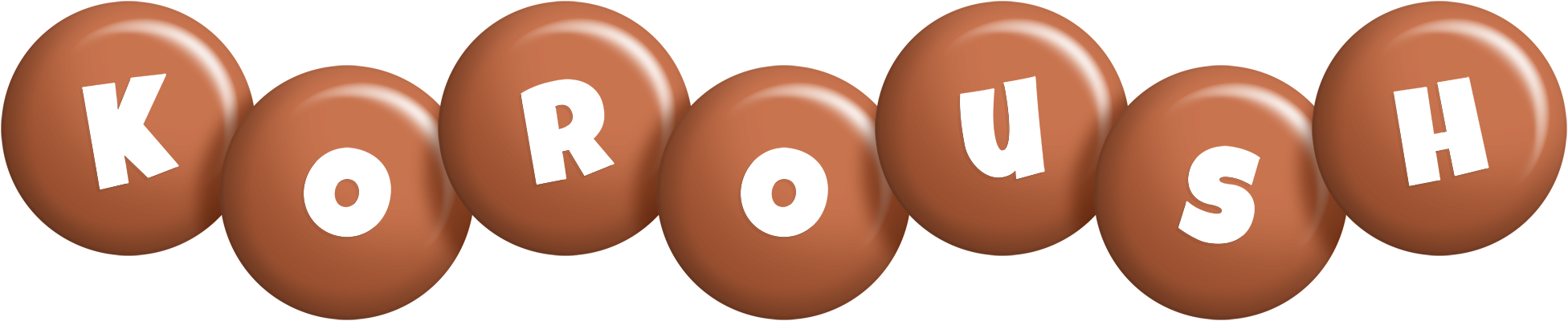 Koroush candy-brown logo