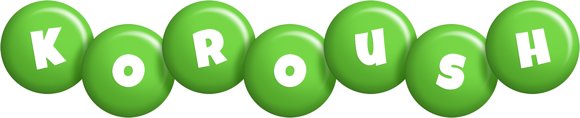 Koroush candy-green logo