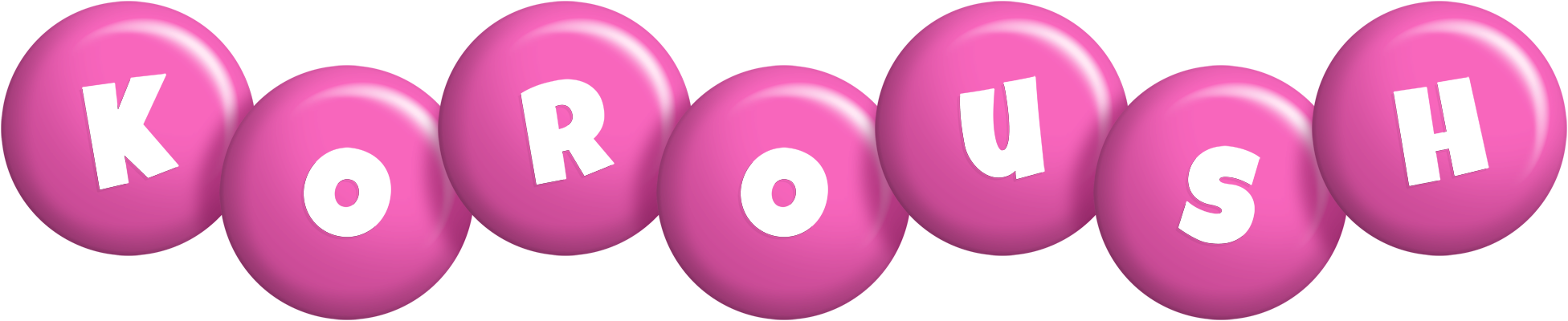 Koroush candy-pink logo