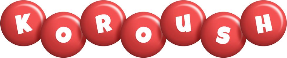 Koroush candy-red logo